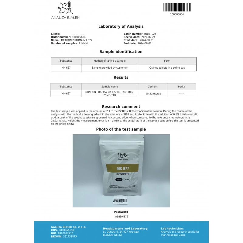 mk 677 laboratory test report